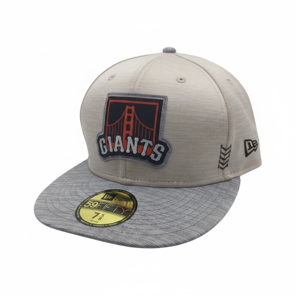 New Era 59FIFTY San Francisco Giants Fitted Hat Tan Grey 7 5/8 MLB 60489584‎